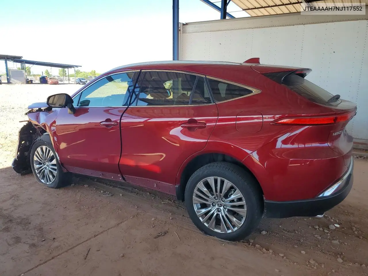 2022 Toyota Venza Xle VIN: JTEAAAAH7NJ117552 Lot: 85995515