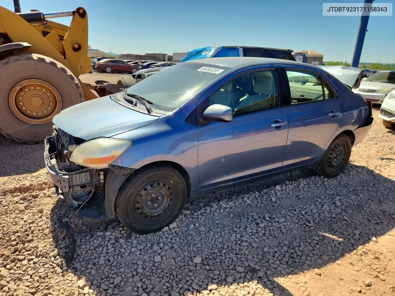 2007 Toyota Yaris Base VIN: JTDBT923171158363 Lot: 56493256