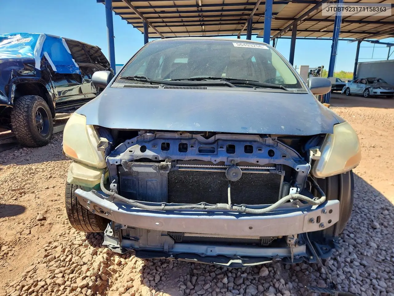 2007 Toyota Yaris Base VIN: JTDBT923171158363 Lot: 56493256
