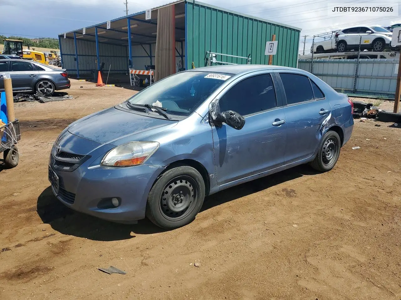2007 Toyota Yaris Base VIN: JTDBT923671075026 Lot: 56931616