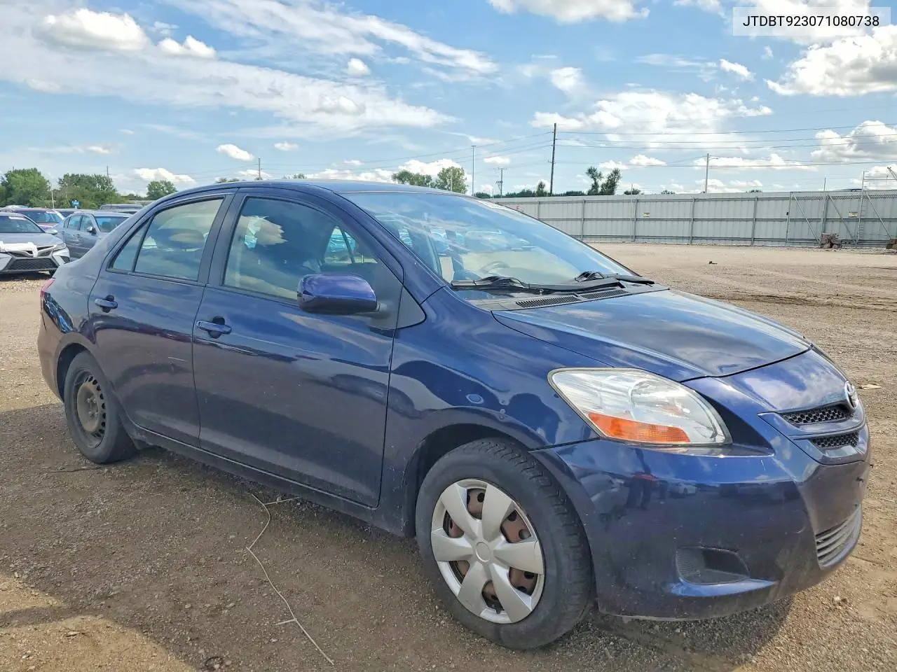 2007 Toyota Yaris Base VIN: JTDBT923071080738 Lot: 60303206