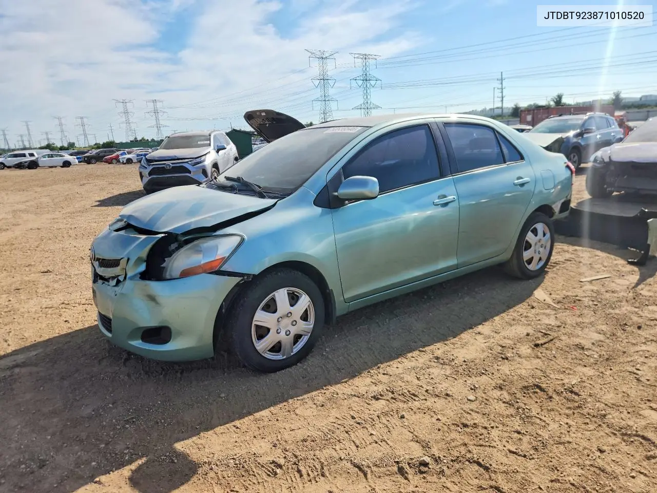 2007 Toyota Yaris Base VIN: JTDBT923871010520 Lot: 60639546