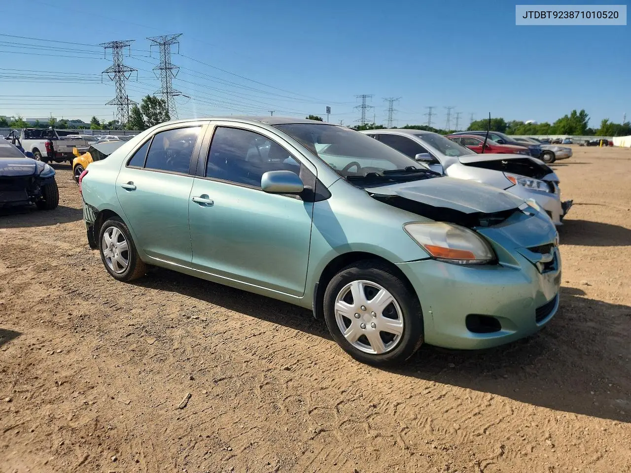 2007 Toyota Yaris Base VIN: JTDBT923871010520 Lot: 60639546