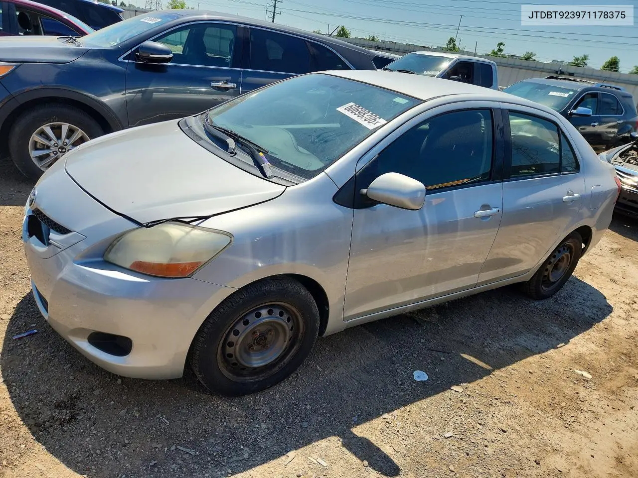 2007 Toyota Yaris Base VIN: JTDBT923971178375 Lot: 60698306