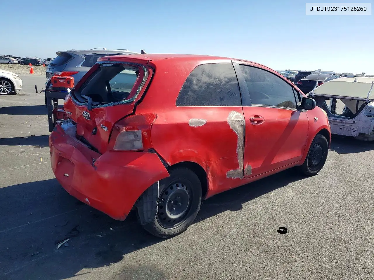 2007 Toyota Yaris Base VIN: JTDJT923175126260 Lot: 61779466