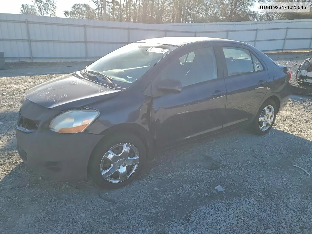 JTDBT923471025645 2007 Toyota Yaris