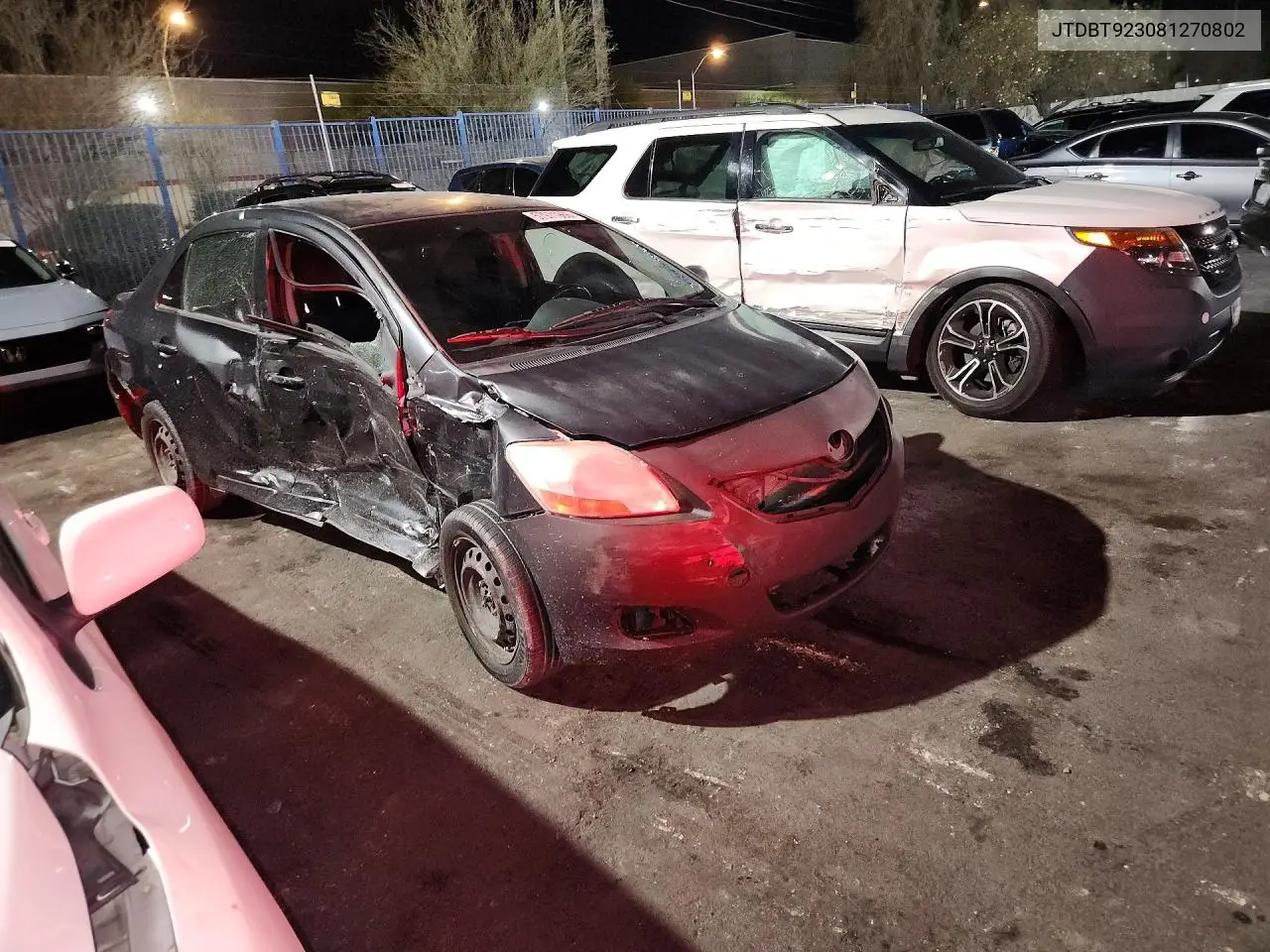 2008 Toyota Yaris Base VIN: JTDBT923081270802 Lot: 57971966