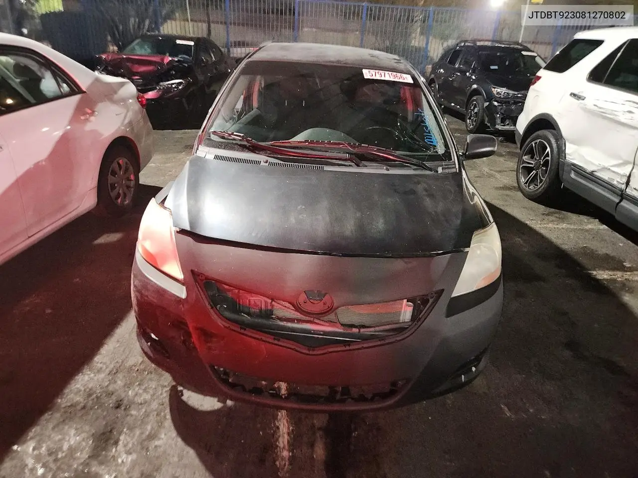 2008 Toyota Yaris Base VIN: JTDBT923081270802 Lot: 57971966