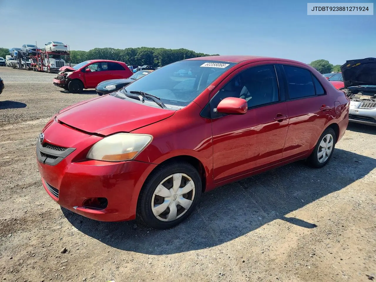 2008 Toyota Yaris Base VIN: JTDBT923881271924 Lot: 60358066