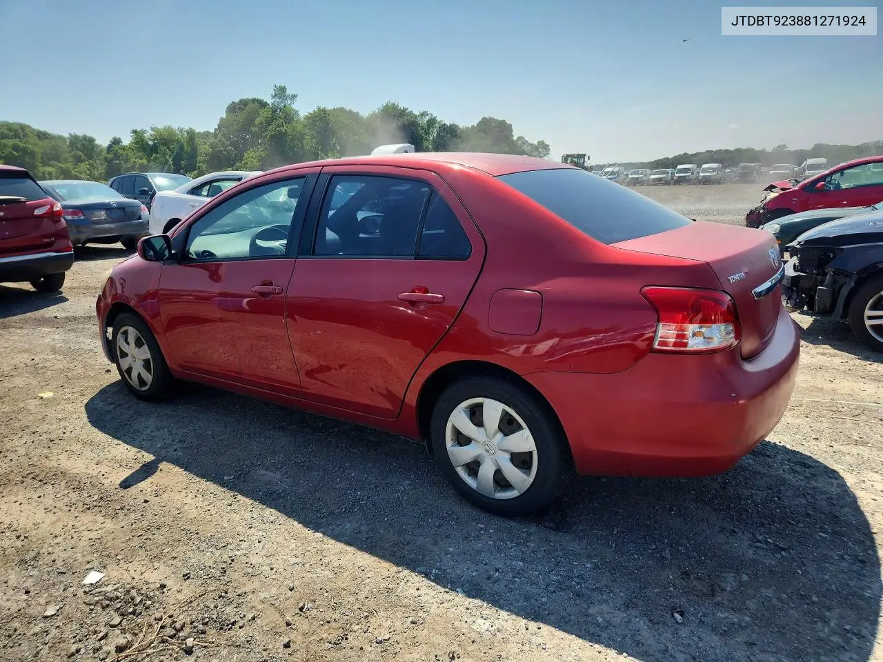 2008 Toyota Yaris Base VIN: JTDBT923881271924 Lot: 60358066