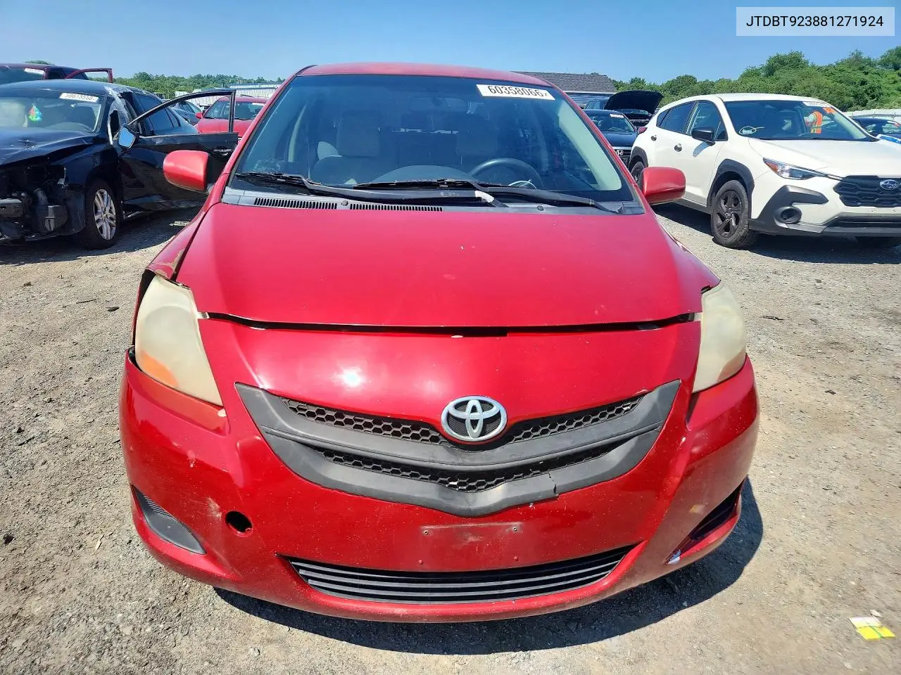 2008 Toyota Yaris Base VIN: JTDBT923881271924 Lot: 60358066