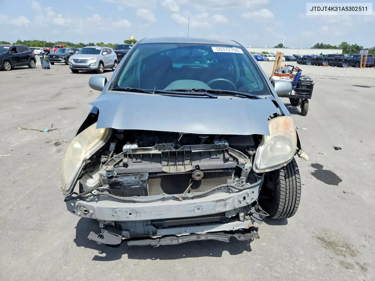 2010 Toyota Yaris Base VIN: JTDJT4K31A5302511 Lot: 60372796