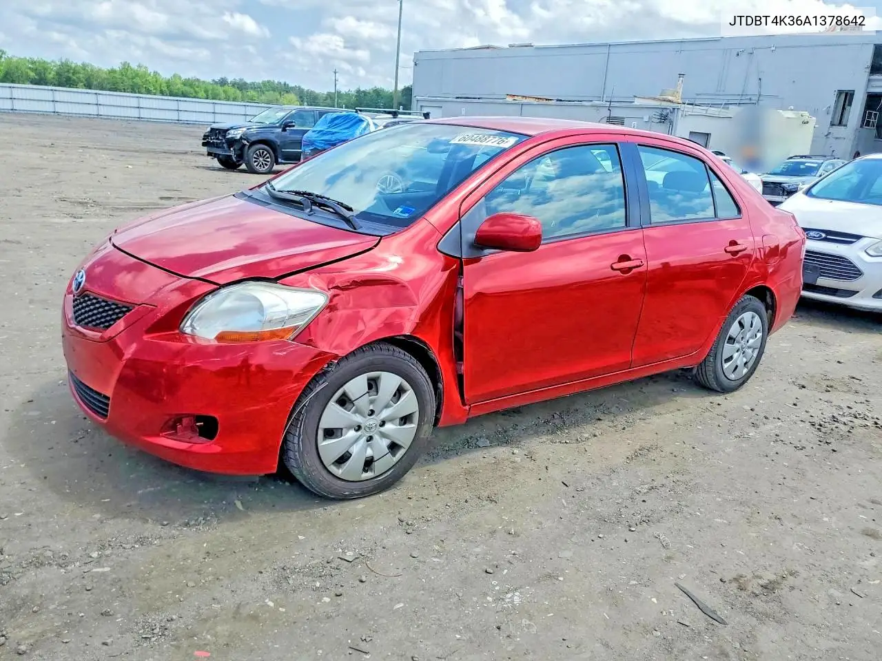 2010 Toyota Yaris VIN: JTDBT4K36A1378642 Lot: 60488776