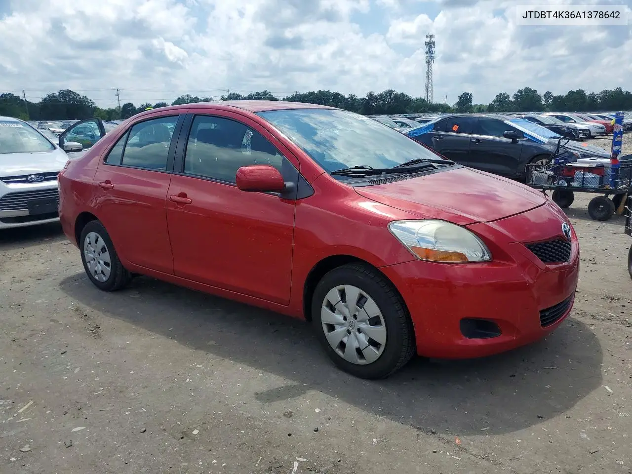 2010 Toyota Yaris VIN: JTDBT4K36A1378642 Lot: 60488776