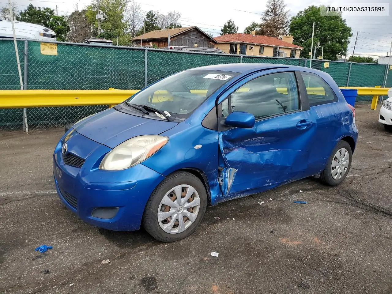 2010 Toyota Yaris Base VIN: JTDJT4K30A5315895 Lot: 60520726