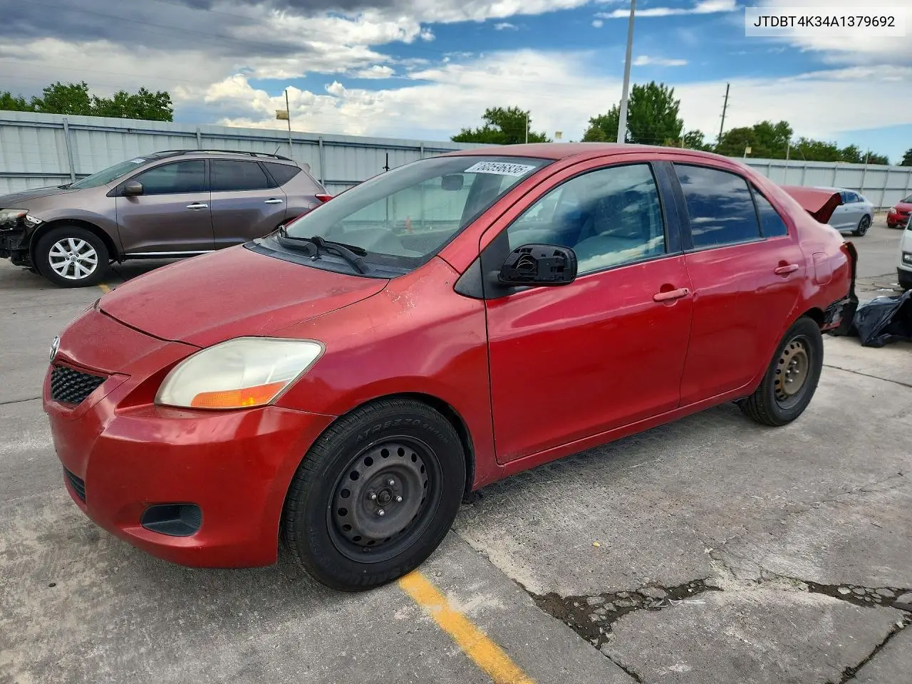2010 Toyota Yaris Base VIN: JTDBT4K34A1379692 Lot: 60596836