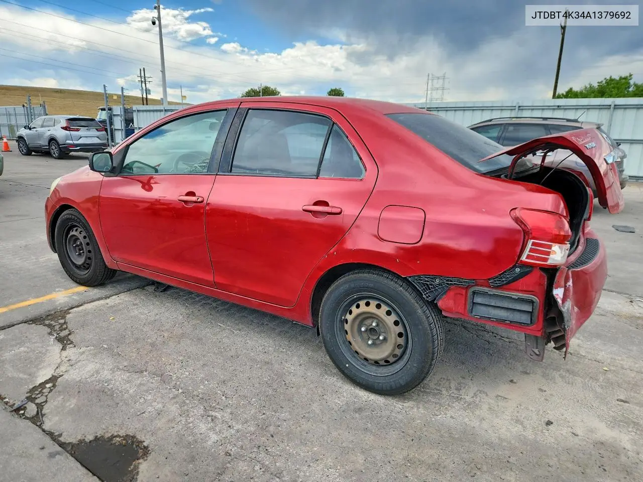 2010 Toyota Yaris Base VIN: JTDBT4K34A1379692 Lot: 60596836