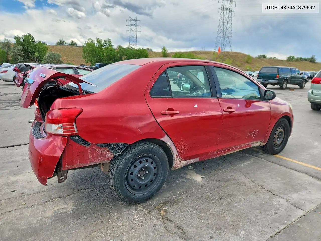 2010 Toyota Yaris Base VIN: JTDBT4K34A1379692 Lot: 60596836