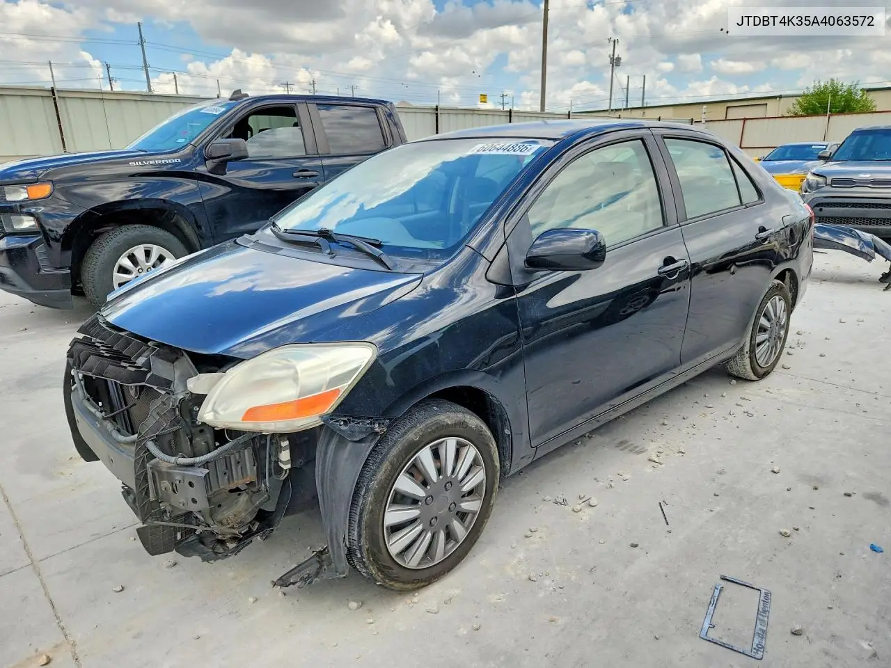 2010 Toyota Yaris Base VIN: JTDBT4K35A4063572 Lot: 60644886