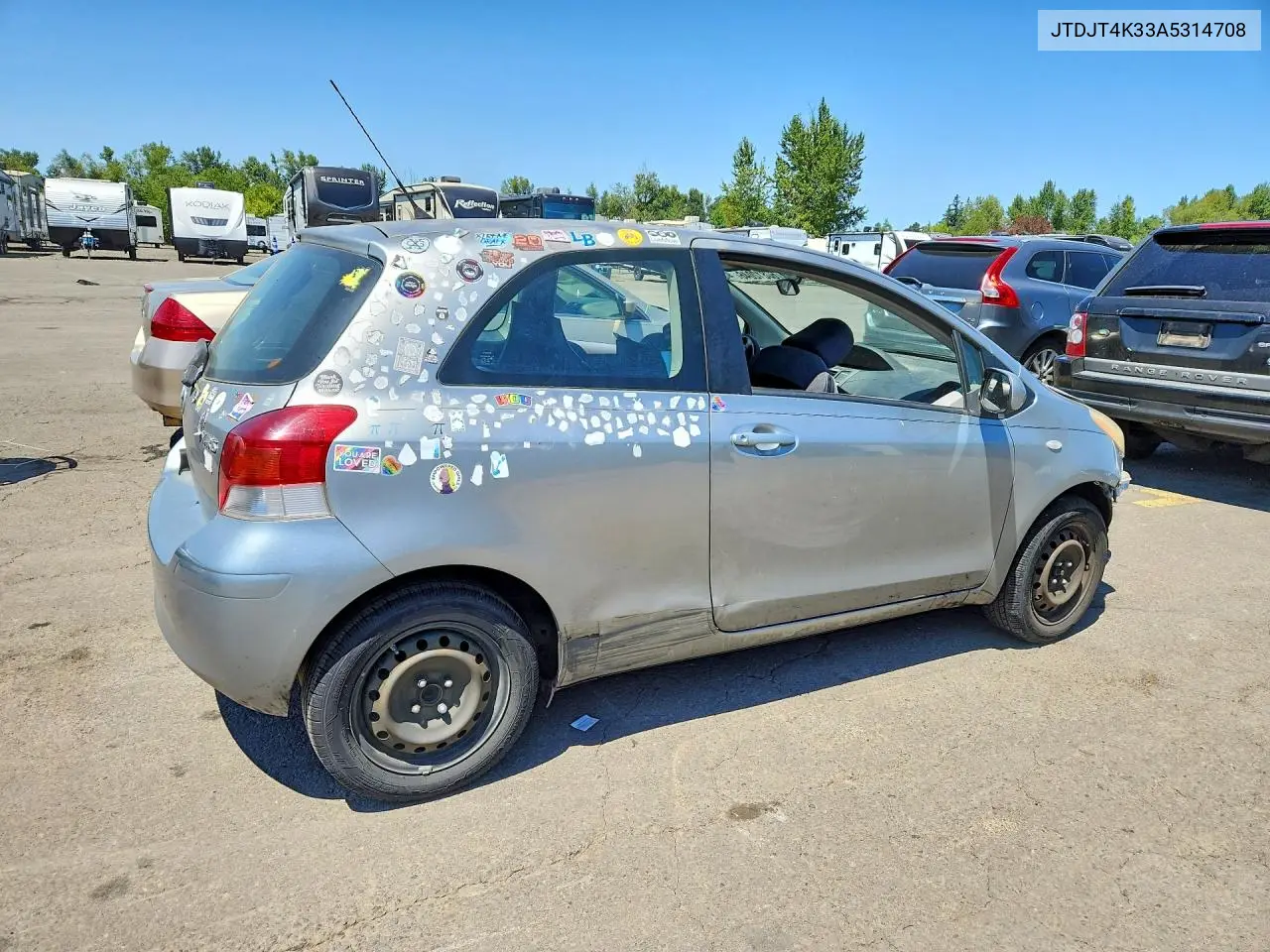 2010 Toyota Yaris Base VIN: JTDJT4K33A5314708 Lot: 60812046