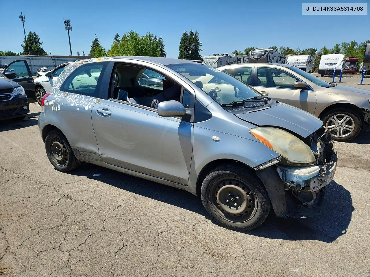 2010 Toyota Yaris Base VIN: JTDJT4K33A5314708 Lot: 60812046
