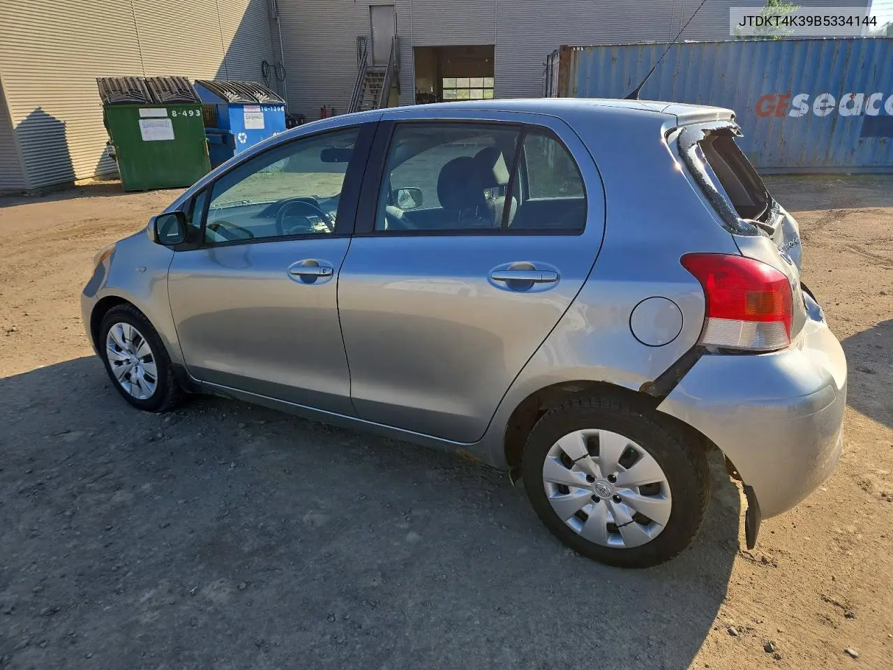 2011 Toyota Yaris Base VIN: JTDKT4K39B5334144 Lot: 59695336