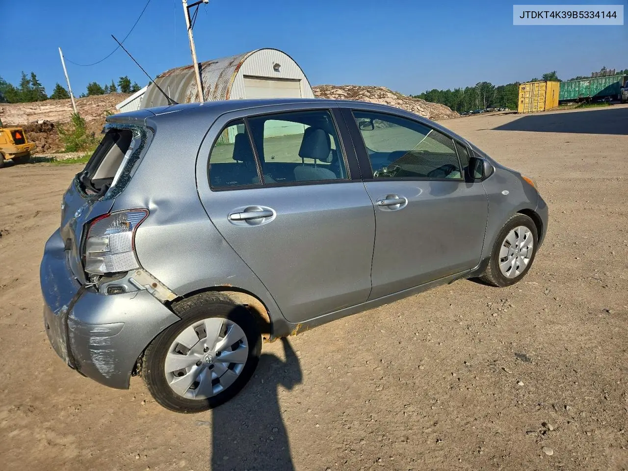 2011 Toyota Yaris Base VIN: JTDKT4K39B5334144 Lot: 59695336