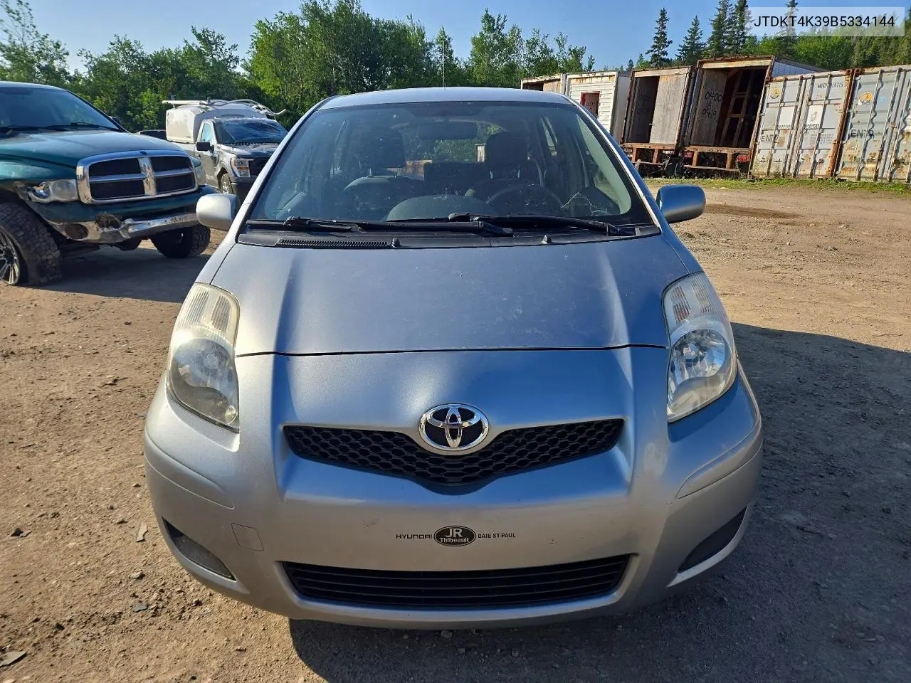 2011 Toyota Yaris Base VIN: JTDKT4K39B5334144 Lot: 59695336