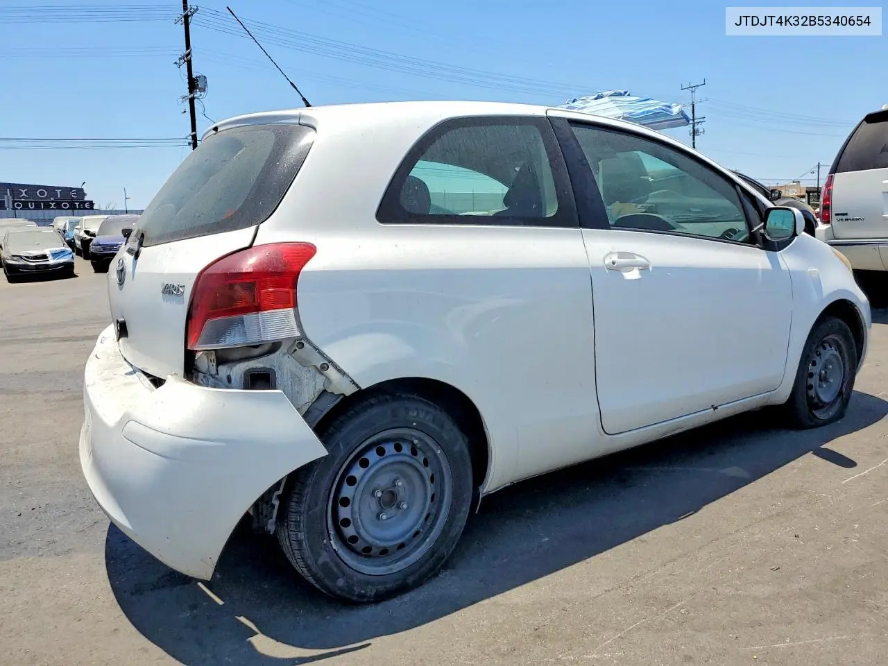 2011 Toyota Yaris Base VIN: JTDJT4K32B5340654 Lot: 61200476