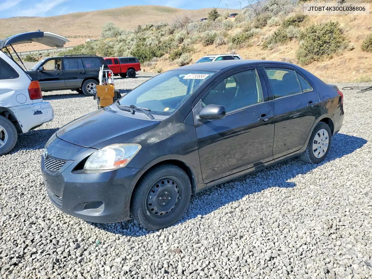 2012 Toyota Yaris Fleet VIN: JTDBT4K30CL036806 Lot: 57733856