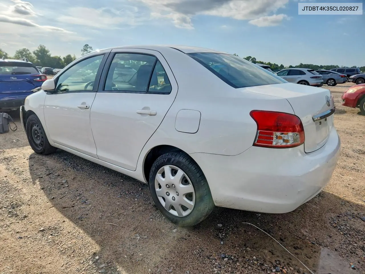 2012 Toyota Yaris Fleet VIN: JTDBT4K35CL020827 Lot: 59701566