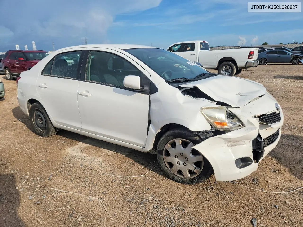 2012 Toyota Yaris Fleet VIN: JTDBT4K35CL020827 Lot: 59701566