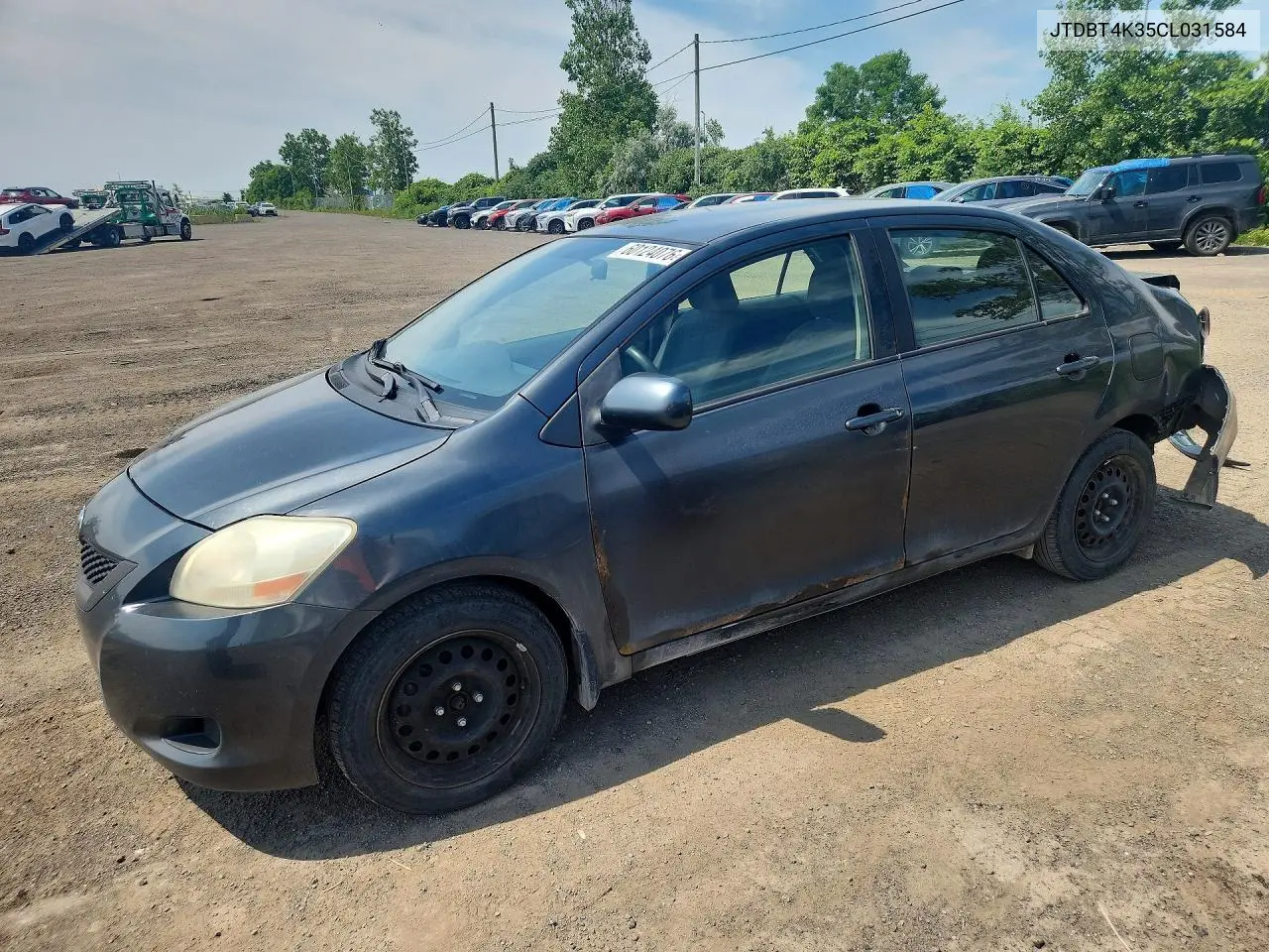 2012 Toyota Yaris Fleet VIN: JTDBT4K35CL031584 Lot: 60124076