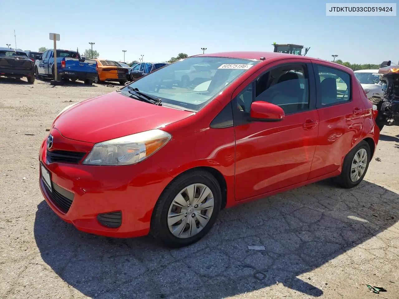 2012 Toyota Yaris 5-Door L VIN: JTDKTUD33CD519424 Lot: 60575196