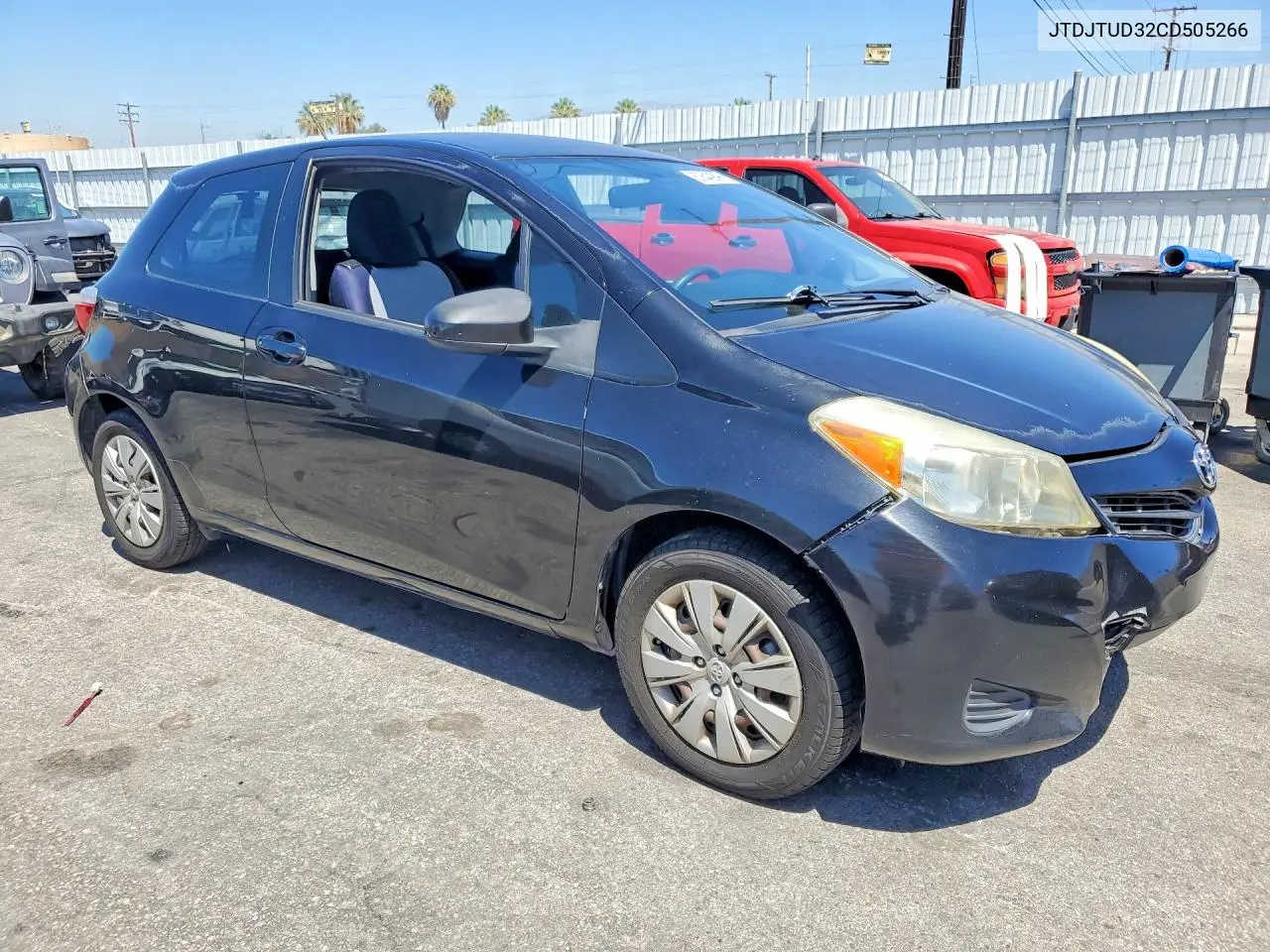 2012 Toyota Yaris 3-Door Le VIN: JTDJTUD32CD505266 Lot: 60640896
