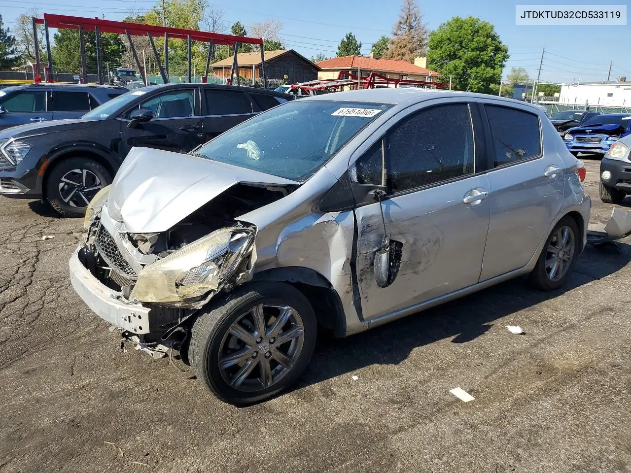 2012 Toyota Yaris 5-Door Se VIN: JTDKTUD32CD533119 Lot: 61951006