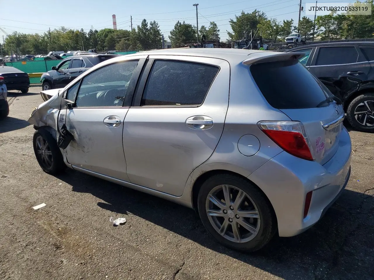 2012 Toyota Yaris 5-Door Se VIN: JTDKTUD32CD533119 Lot: 61951006