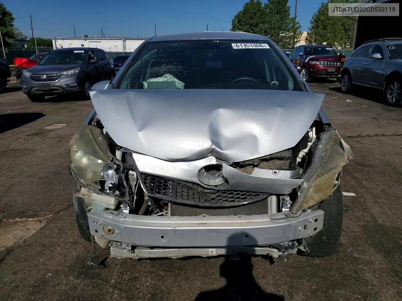 2012 Toyota Yaris 5-Door Se VIN: JTDKTUD32CD533119 Lot: 61951006
