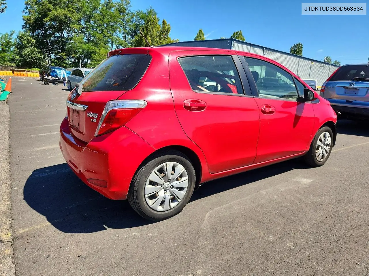 2013 Toyota Yaris 5-Door Le VIN: JTDKTUD38DD563534 Lot: 60494806