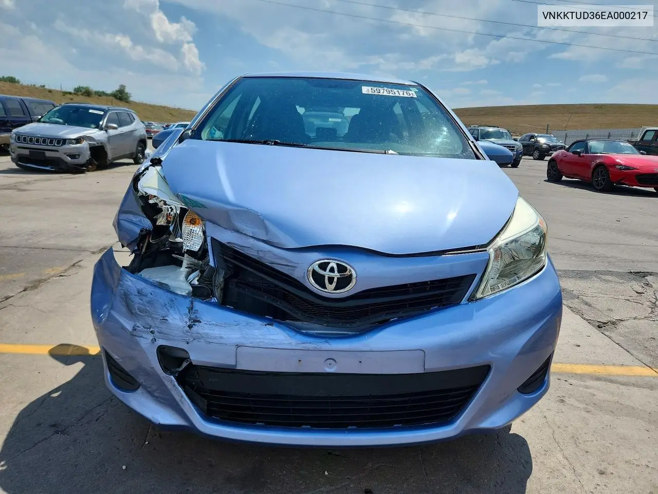 2014 Toyota Yaris 5-Door Le VIN: VNKKTUD36EA000217 Lot: 59795176