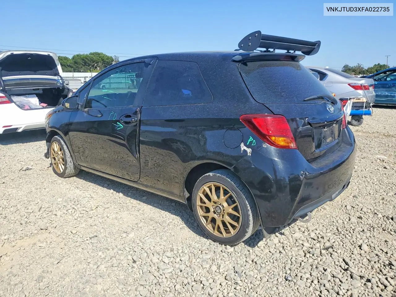 2015 Toyota Yaris 3-Door L VIN: VNKJTUD3XFA022735 Lot: 57889546
