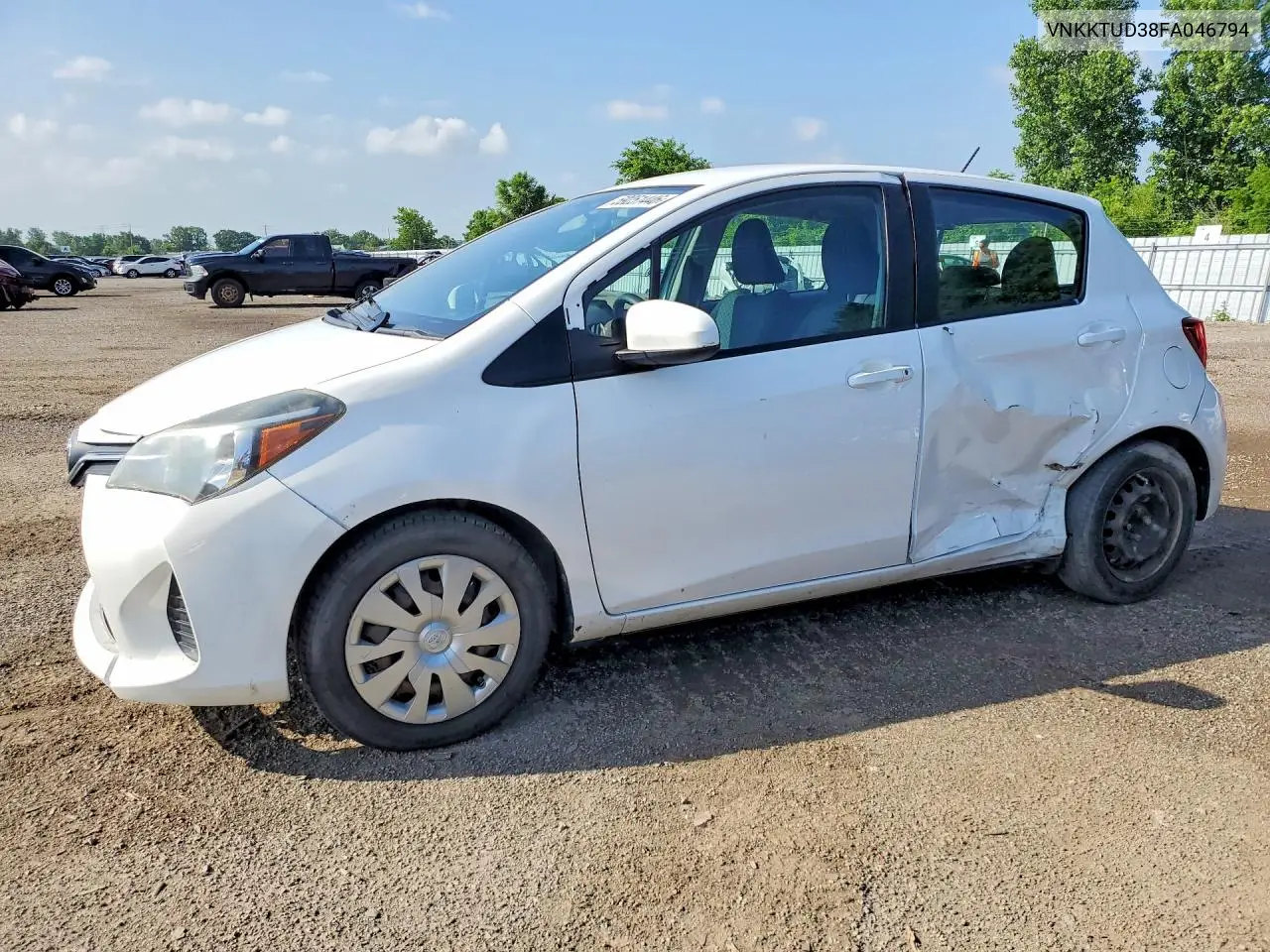 2015 Toyota Yaris VIN: VNKKTUD38FA046794 Lot: 59251446