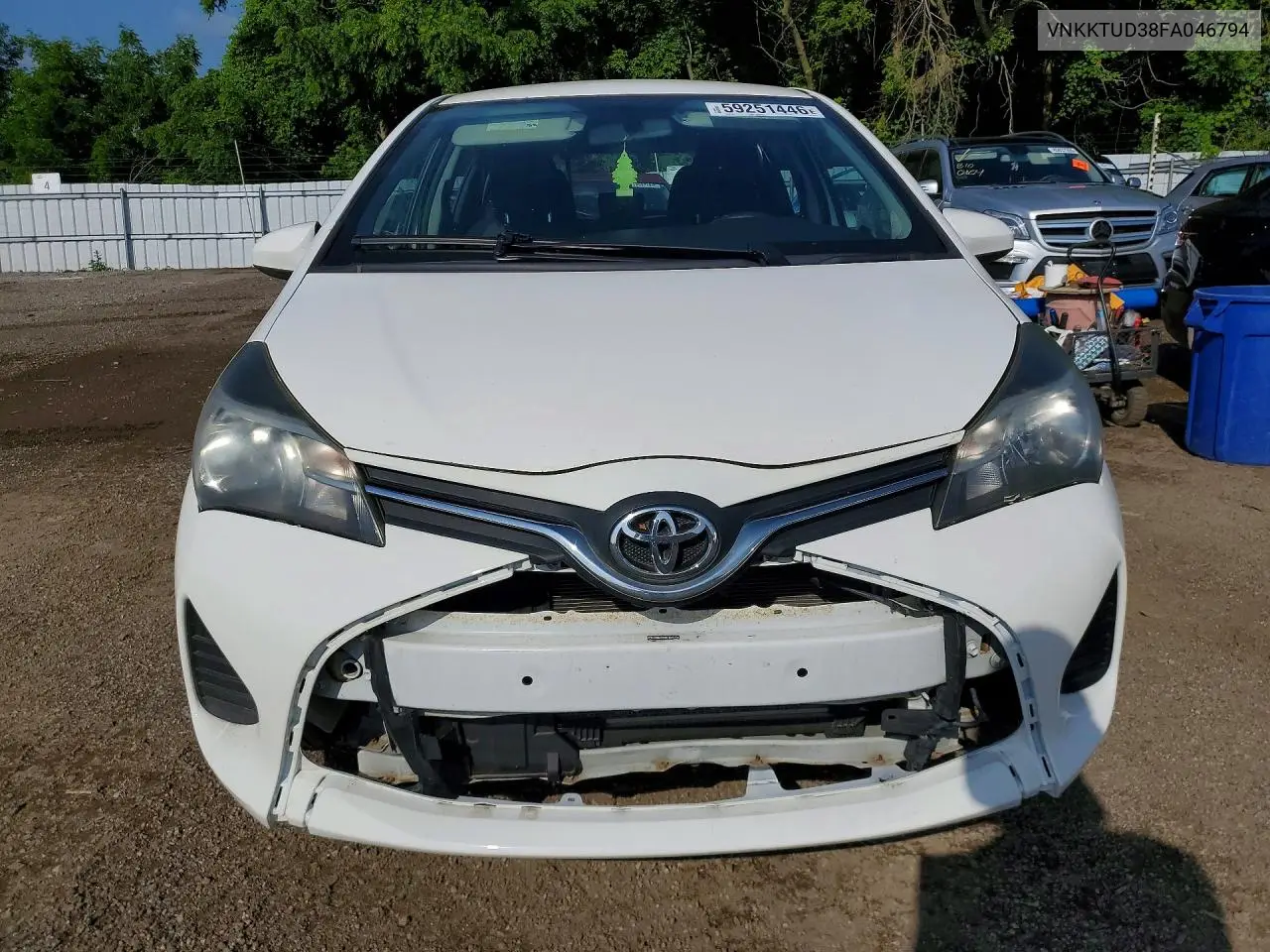 2015 Toyota Yaris VIN: VNKKTUD38FA046794 Lot: 59251446