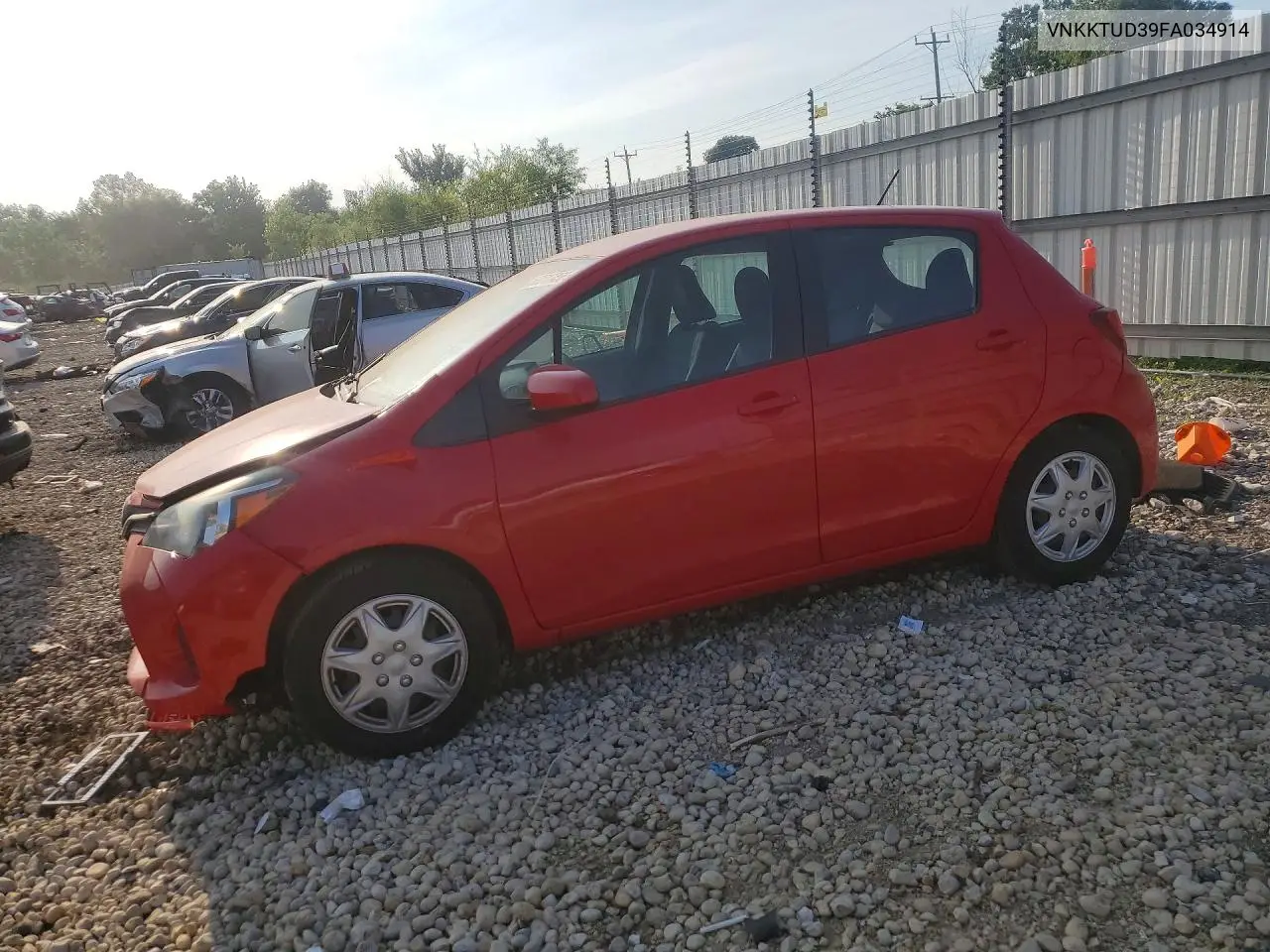 2015 Toyota Yaris 5-Door L VIN: VNKKTUD39FA034914 Lot: 60217456
