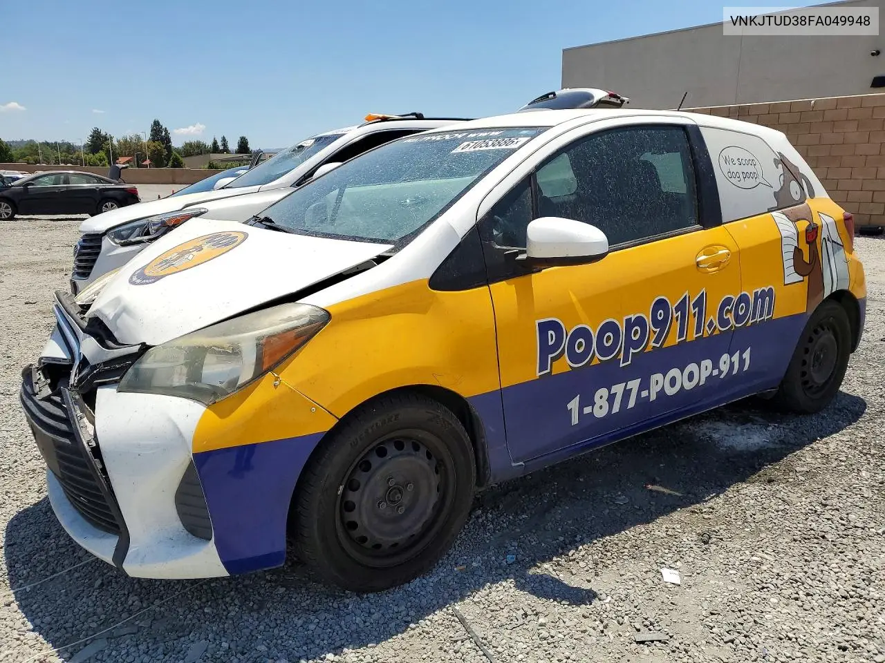 2015 Toyota Yaris 3-Door L VIN: VNKJTUD38FA049948 Lot: 61053886