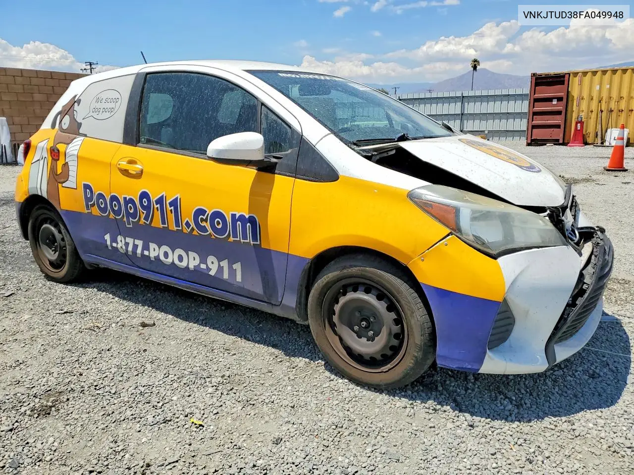 2015 Toyota Yaris 3-Door L VIN: VNKJTUD38FA049948 Lot: 61053886