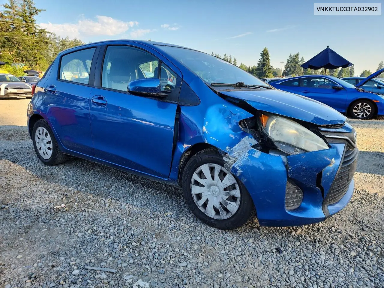 2015 Toyota Yaris 5-Door L VIN: VNKKTUD33FA032902 Lot: 61780246