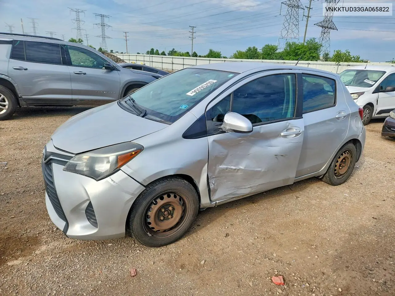 2016 Toyota Yaris 5-Door L VIN: VNKKTUD33GA065822 Lot: 60436556