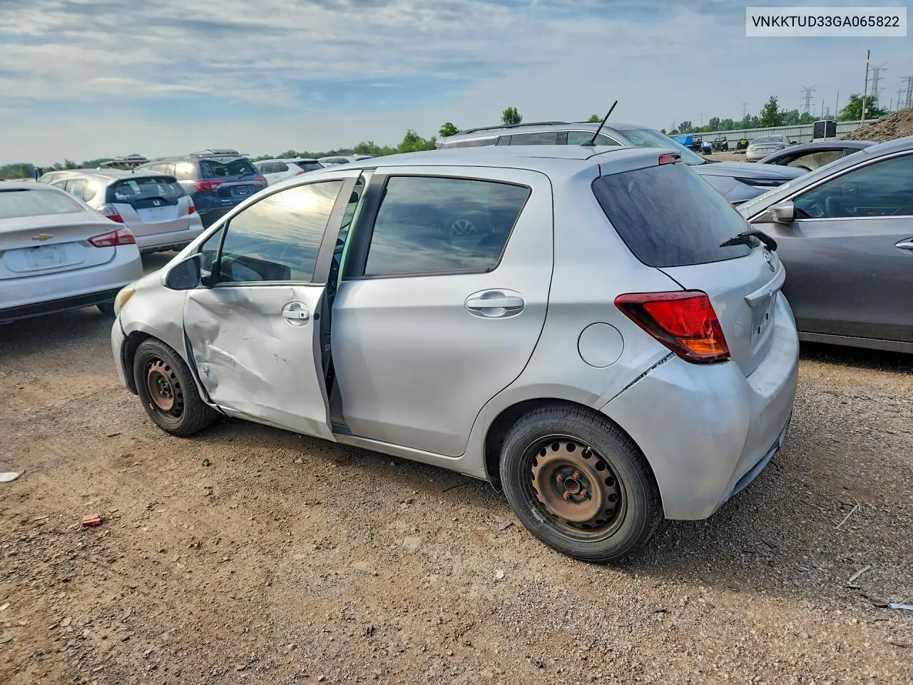 2016 Toyota Yaris 5-Door L VIN: VNKKTUD33GA065822 Lot: 60436556