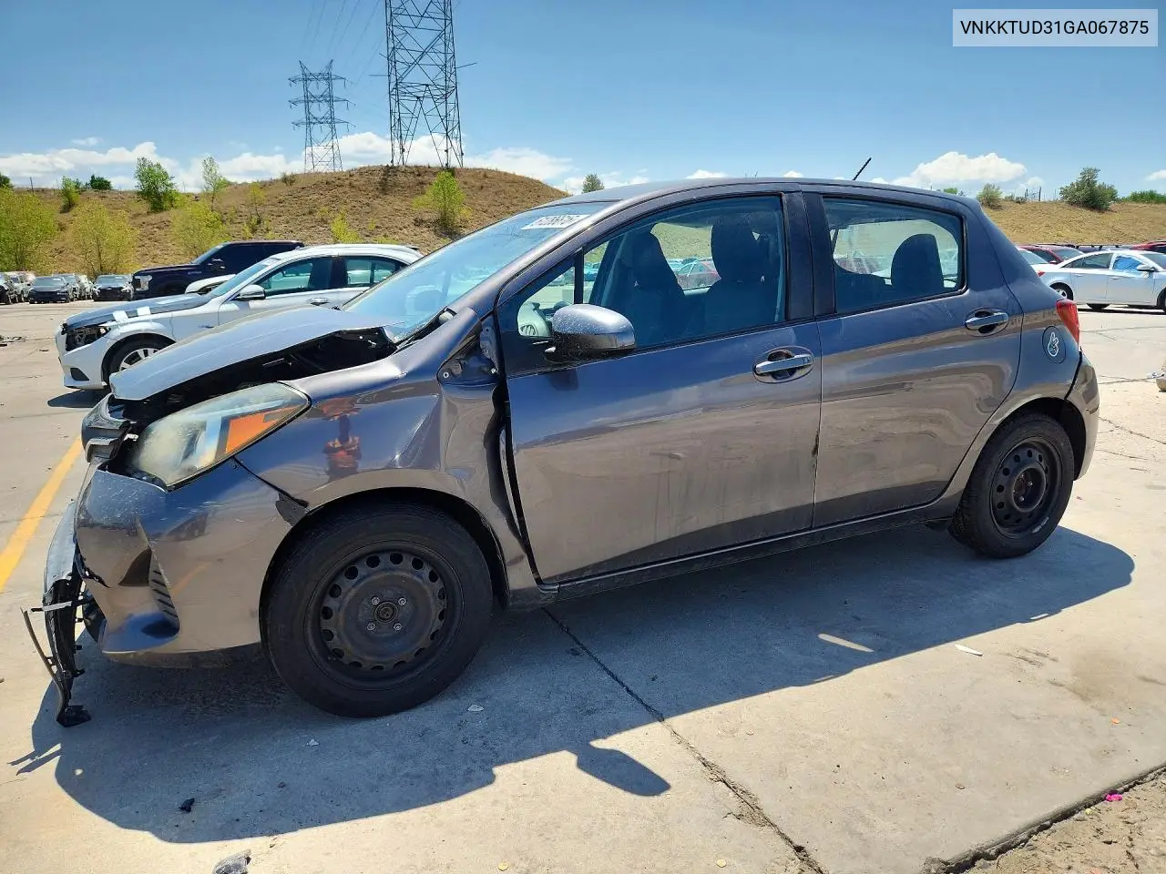 2016 Toyota Yaris 5-Door L VIN: VNKKTUD31GA067875 Lot: 61286616